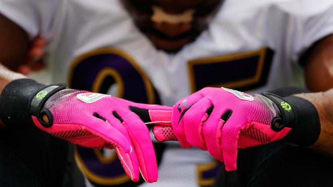 breast cancer awareness NFL gloves